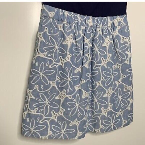 Lilly Pulitzer Athens Tide Blue Hollar For a Dollar Strapless ALine Eyelet Dress - Picture 12 of 14